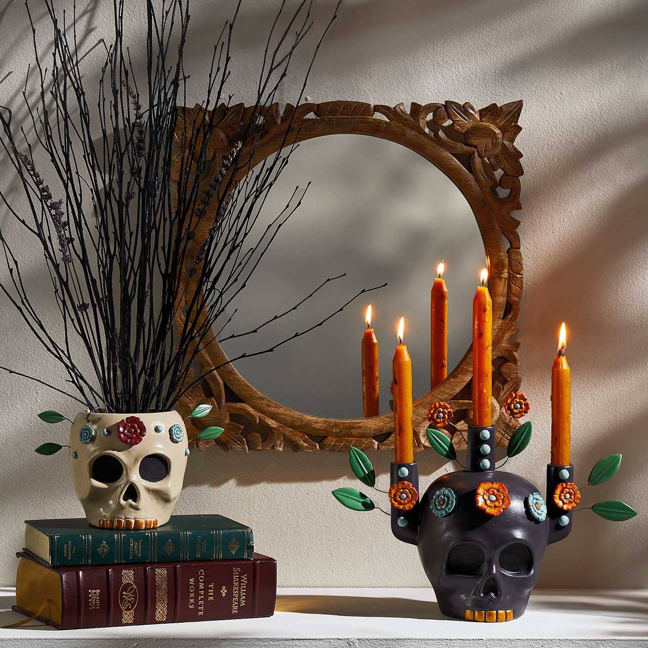 Marigold Petal Taper Candles - Set of 3