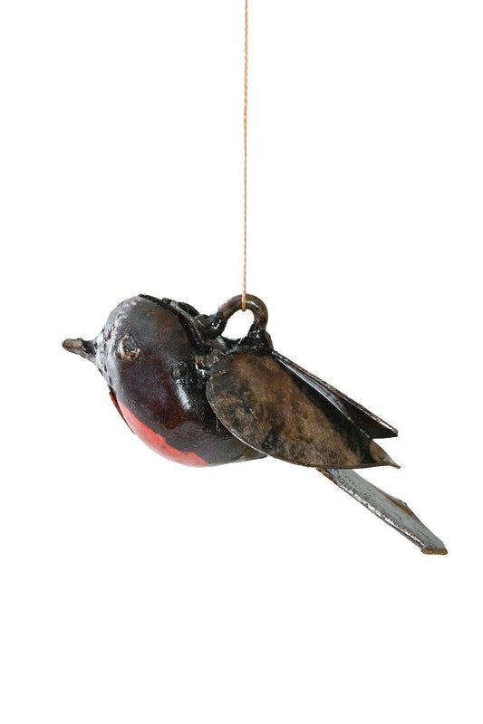 Recycled Metal Robin Ornament