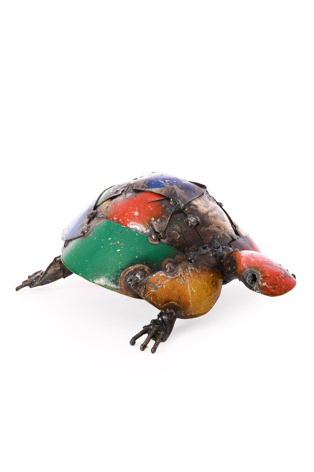 Colorful Recycled Oil Drum Turtle Sculpture