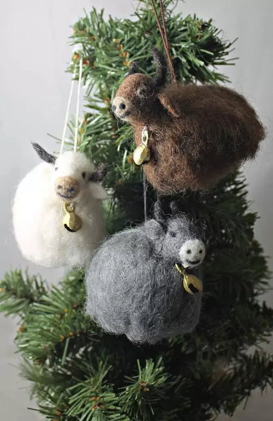 Felt Yak Ornament
