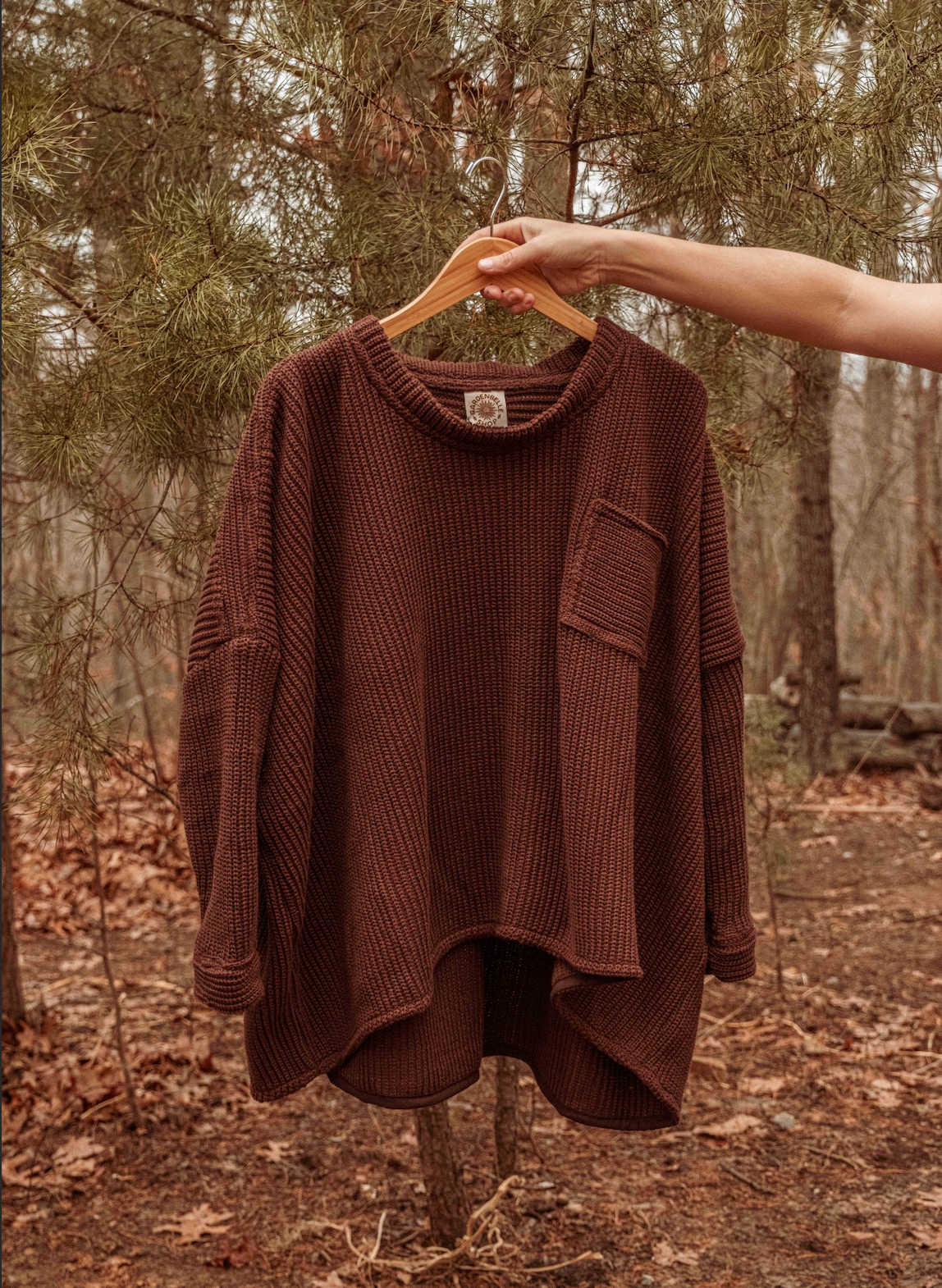 100% Organic Cotton Unisex Pocket Oversized Pullover Sweater