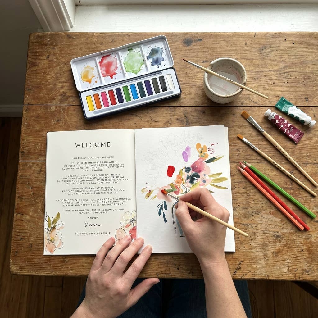 Meditative Art Book, 16 Pages of Guided Creative Ritual