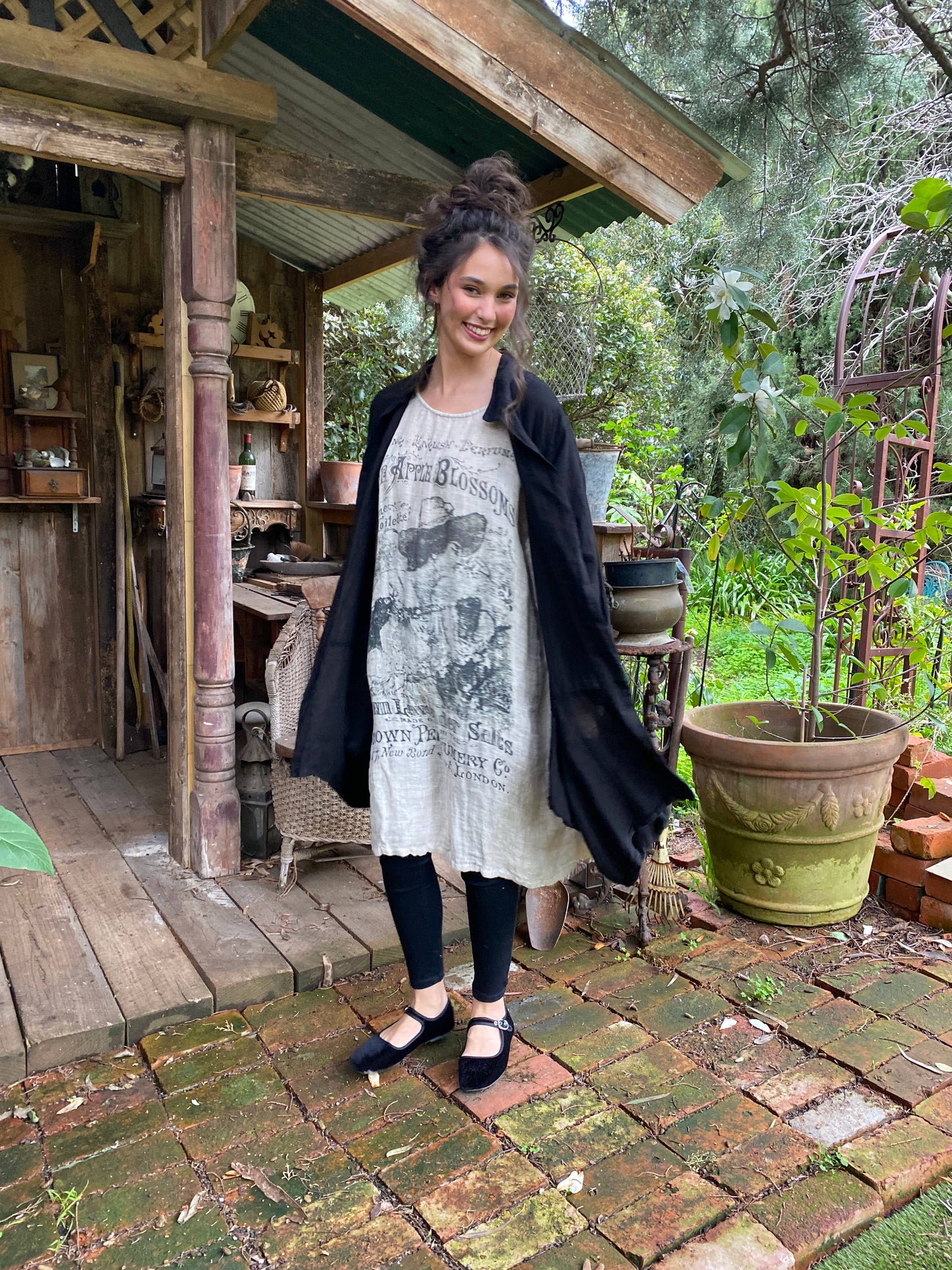 WOMEN'S - Secret Garden Linen Gauze dress.