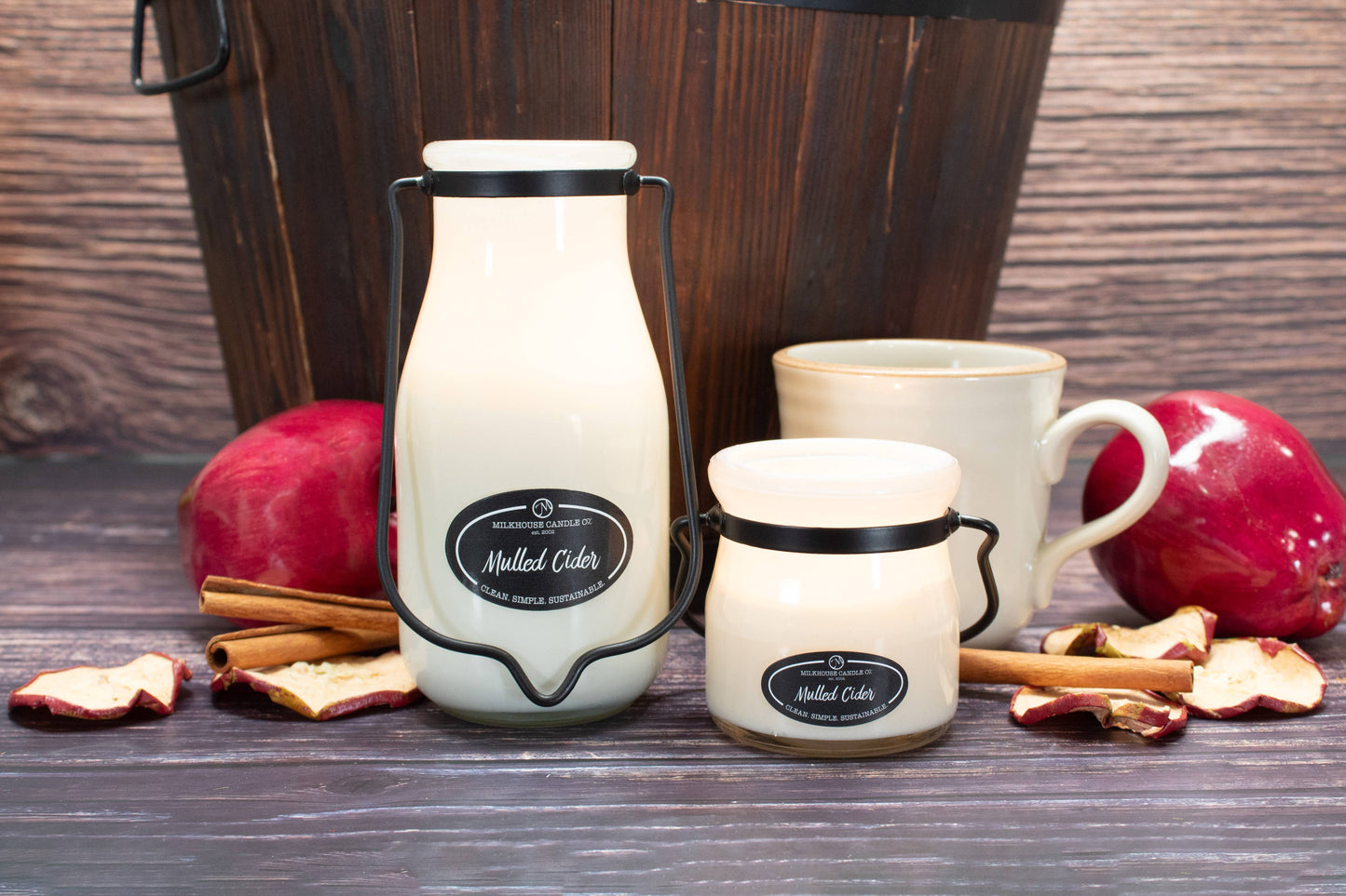 14 oz Milkbottle Candle: Mulled Cider