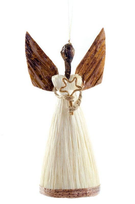 Sisal Angel of Light Holiday Ornament