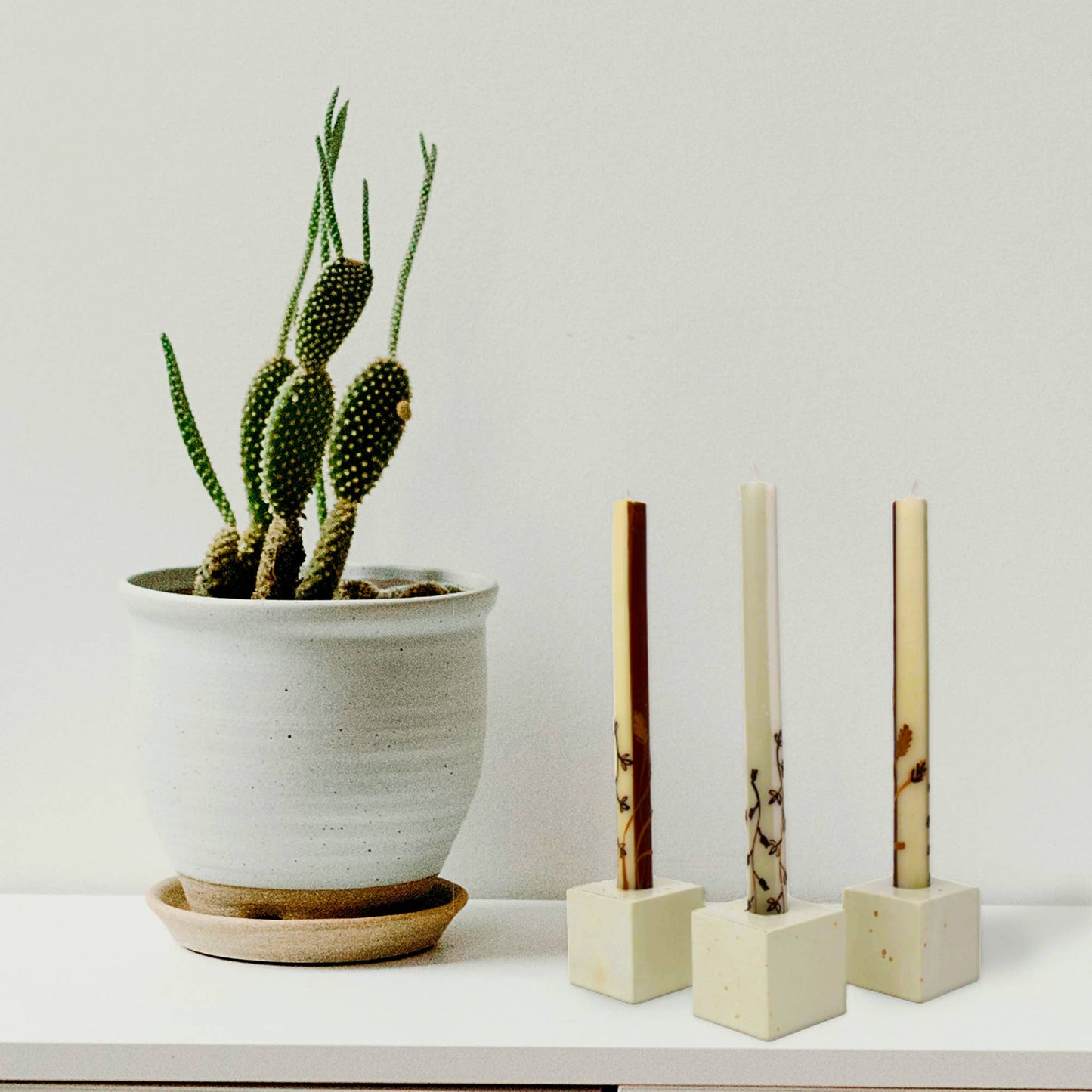 Hand Painted Dinner Candles Set - Kiwanja Design