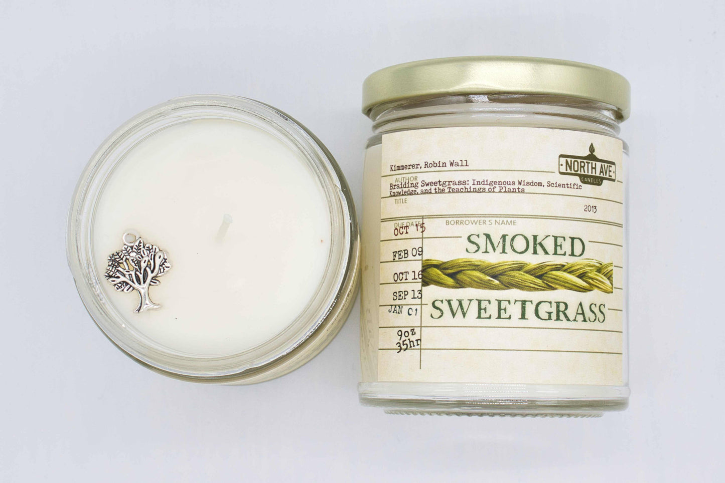 Book Candle / Braiding Sweetgrass / Bookstore sideline gift