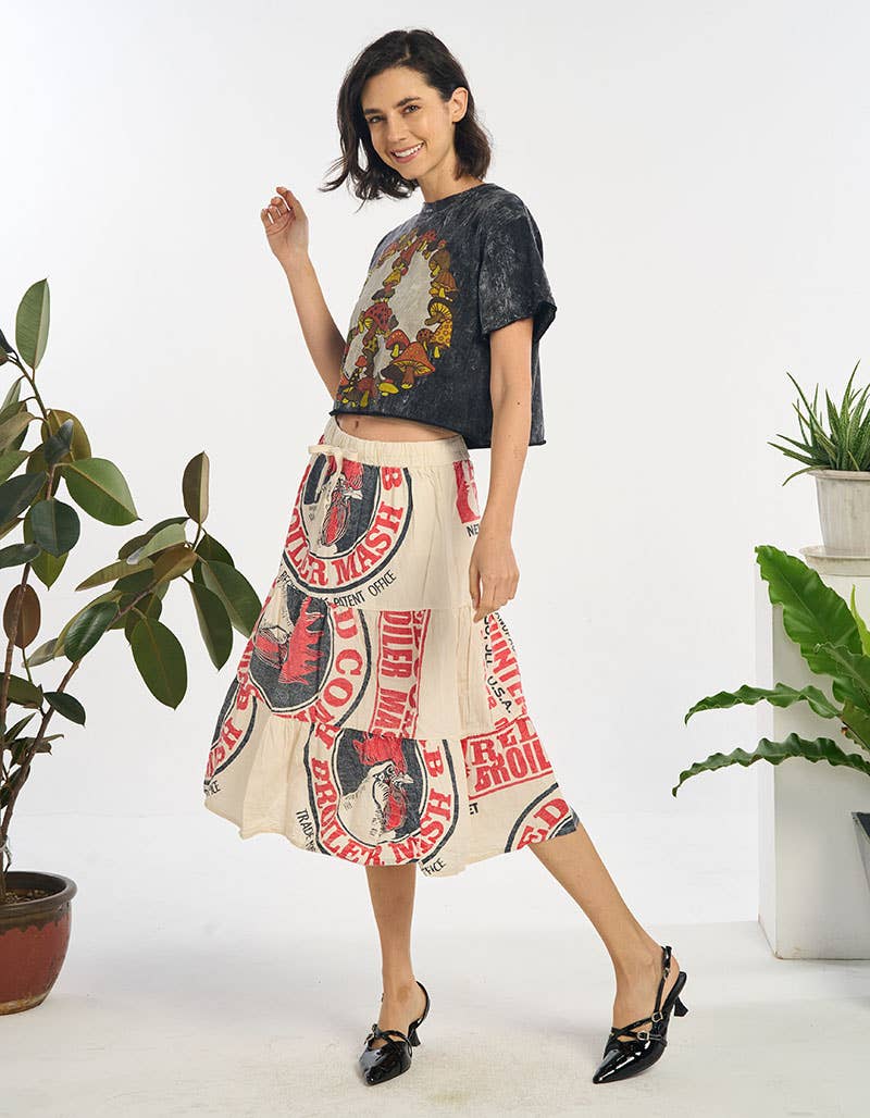 WOMENS CLOTHING-COTTON SKIRT (TH-1930)
