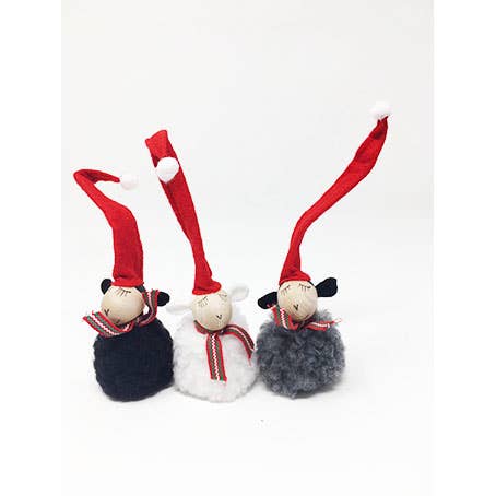 Christmas Tree Ornament Red Hat Sheep