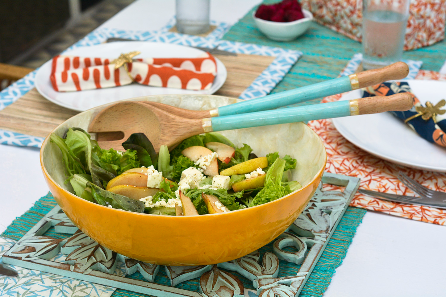 Capiz Shell Bowl | Turmeric