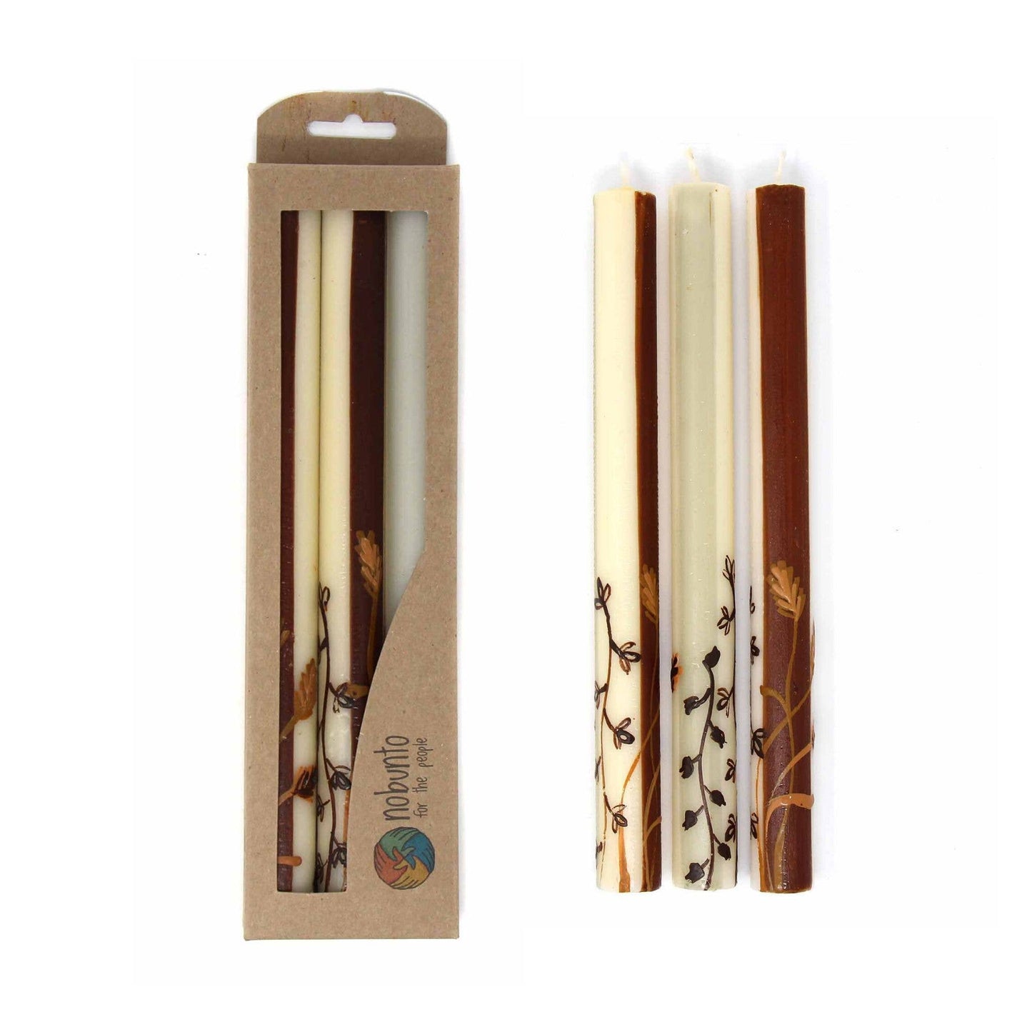 Hand Painted Dinner Candles Set - Kiwanja Design