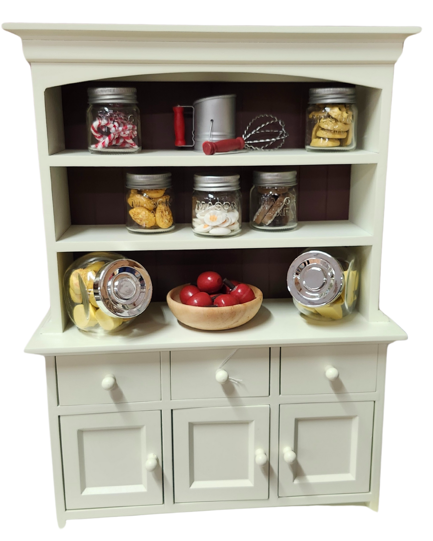 18" Doll Farmhouse Cupboard Dish Hutch Fits American Girl