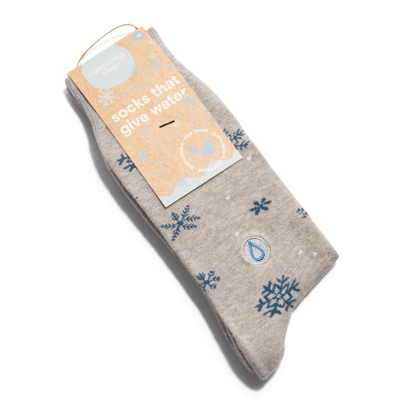 Socks that Give Water (Gray Snowflakes)