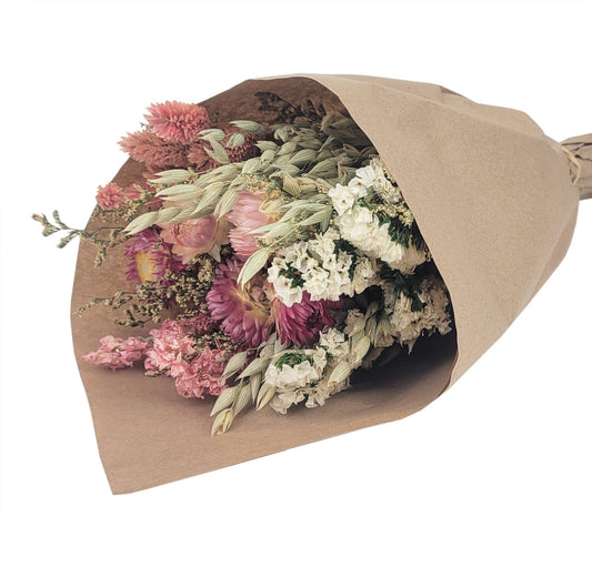 Preserved Bouquet Ivory & Pink