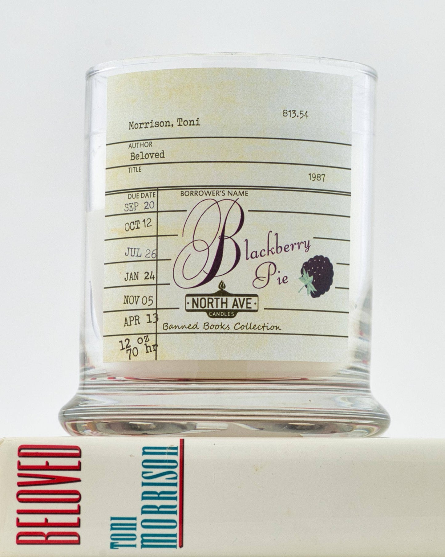 Banned Book Candle / Beloved / Toni Morrison / bookish gift