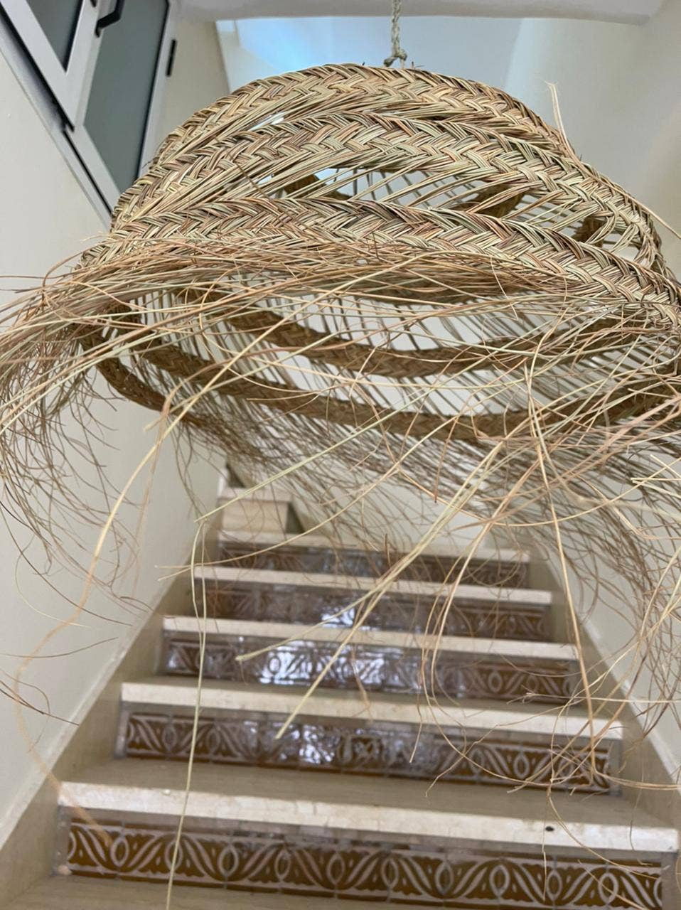 Straw lamp shades, rattan braided pendant light