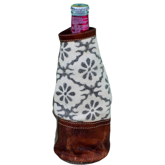 White Canvas Pattern Can Sleeve