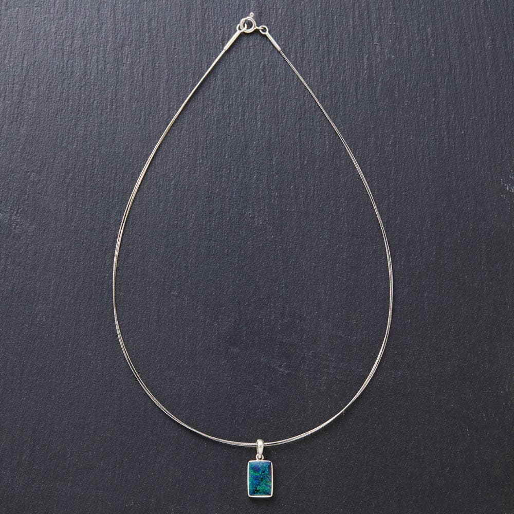 Peruvian Azurite Pendant Necklace