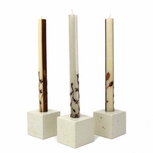 Hand Painted Dinner Candles Set - Kiwanja Design