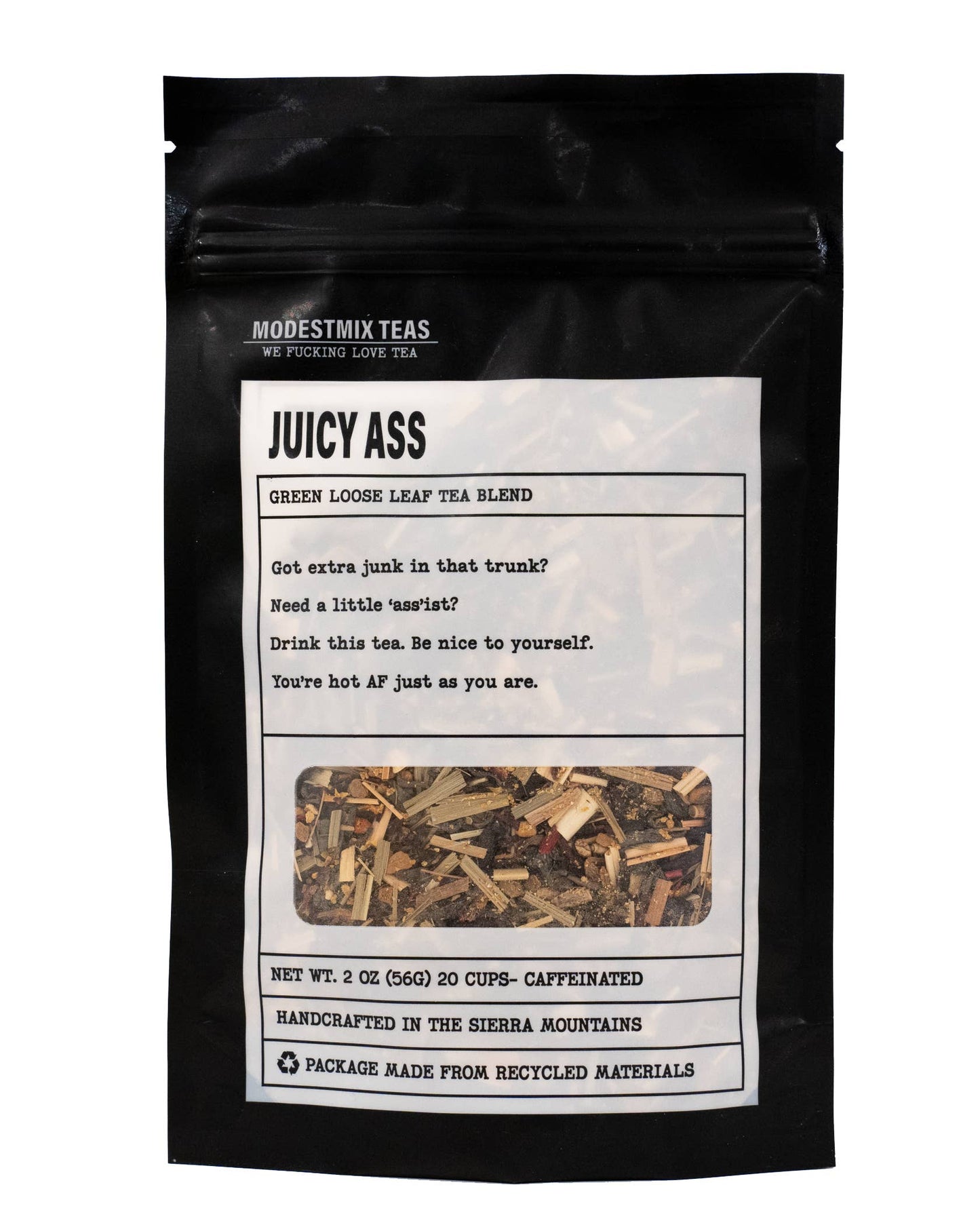 Juicy Ass: refreshing green loose leaf tea blend
