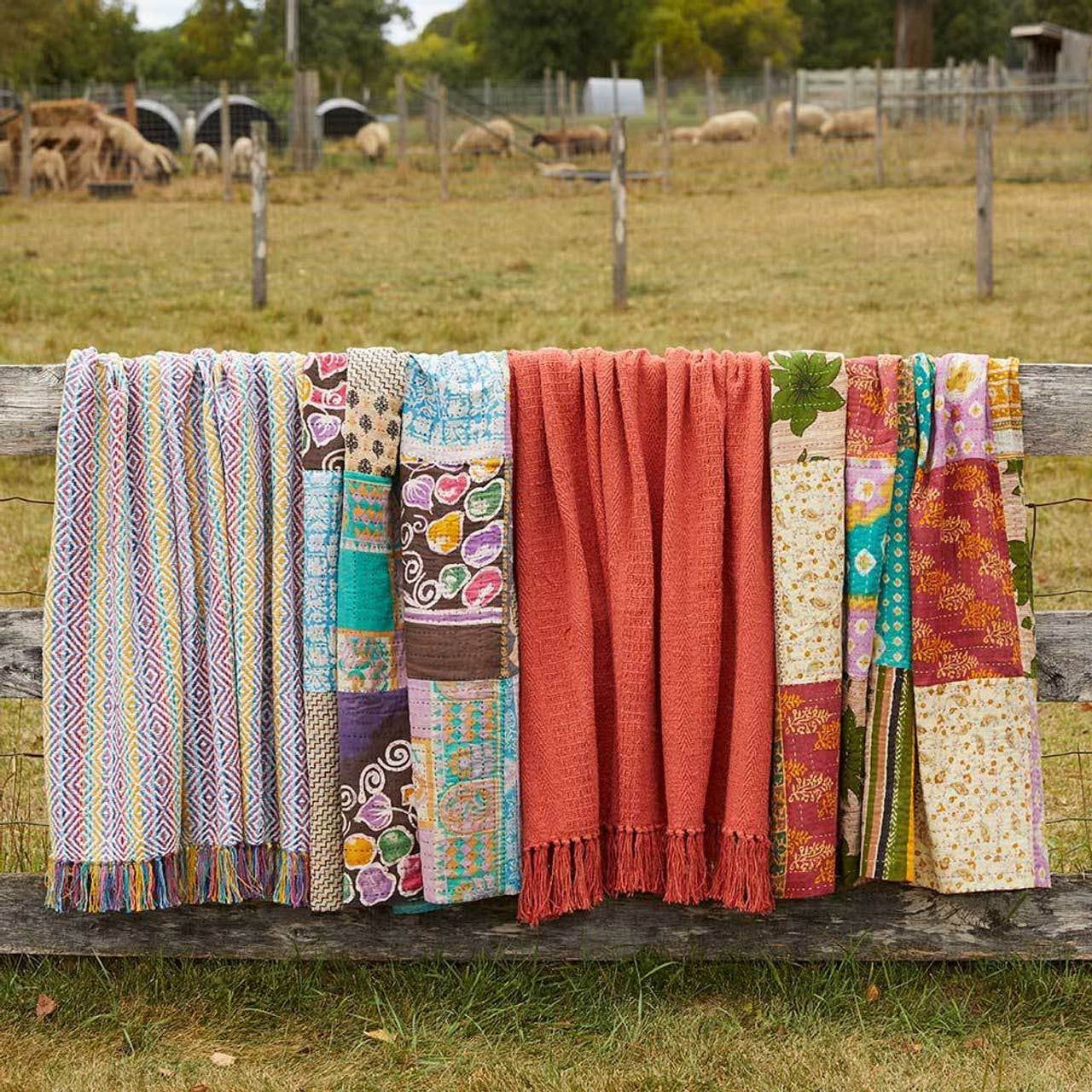 Kantha Throw