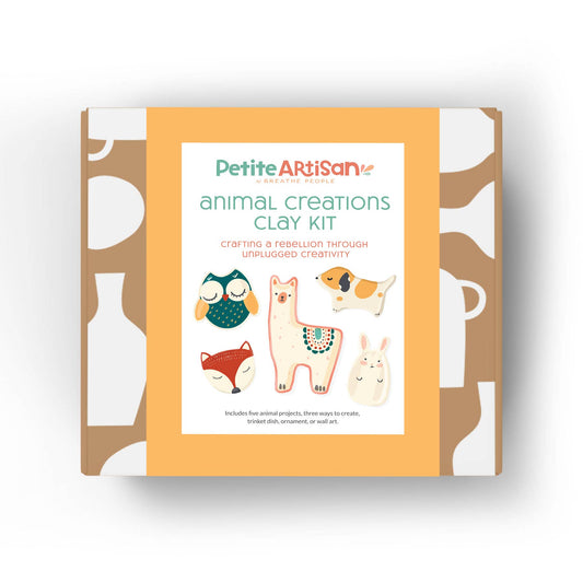 Kids Deluxe Animal Clay Kit All in One Beginner Air Dry Clay