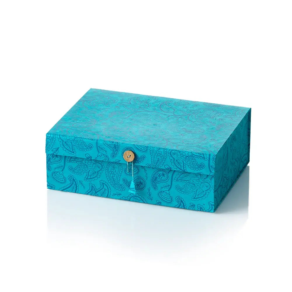 Medium Handmade Paper Gift Box -12"h x 8 1/2"w x 5"d