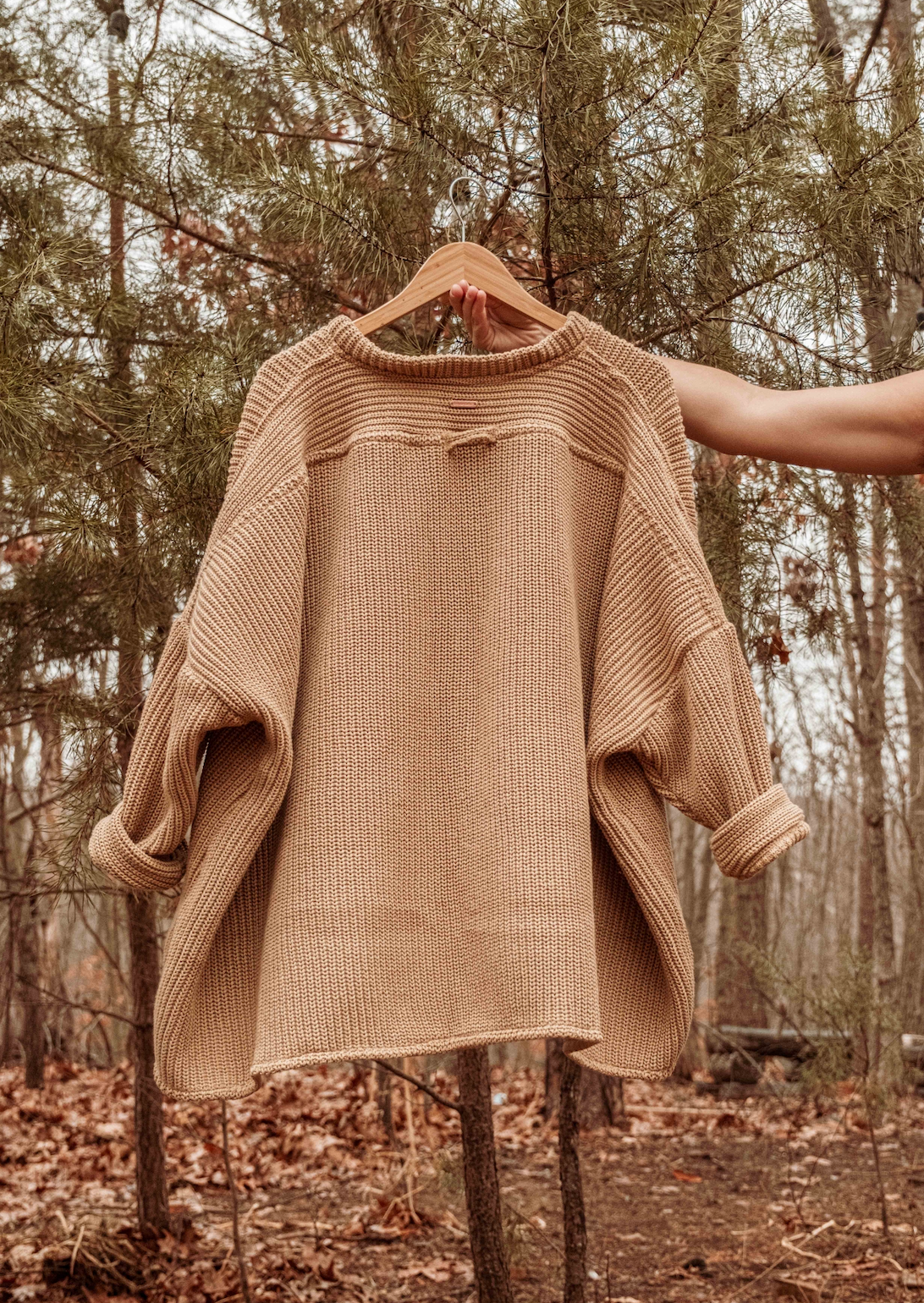 100% Organic Cotton Unisex Pocket Oversized Pullover Sweater