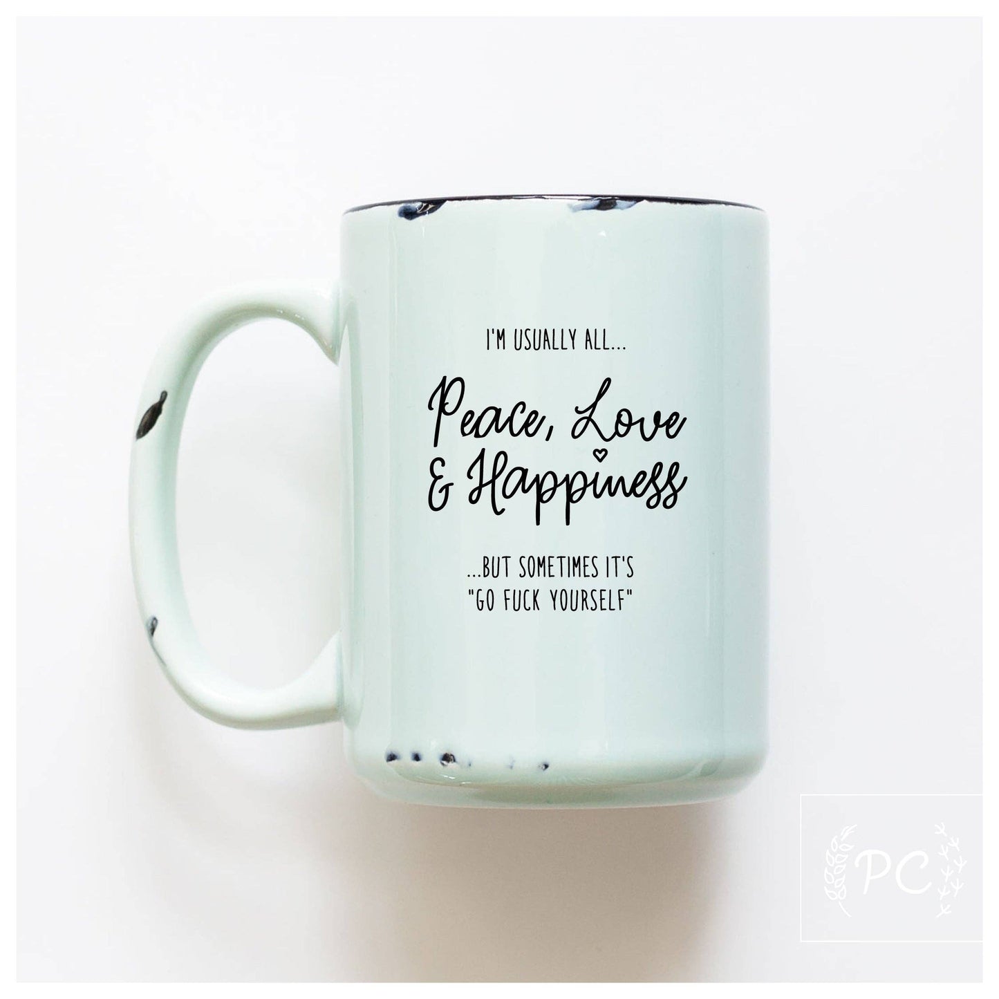 Peace Love Happiness | Ceramic Mug