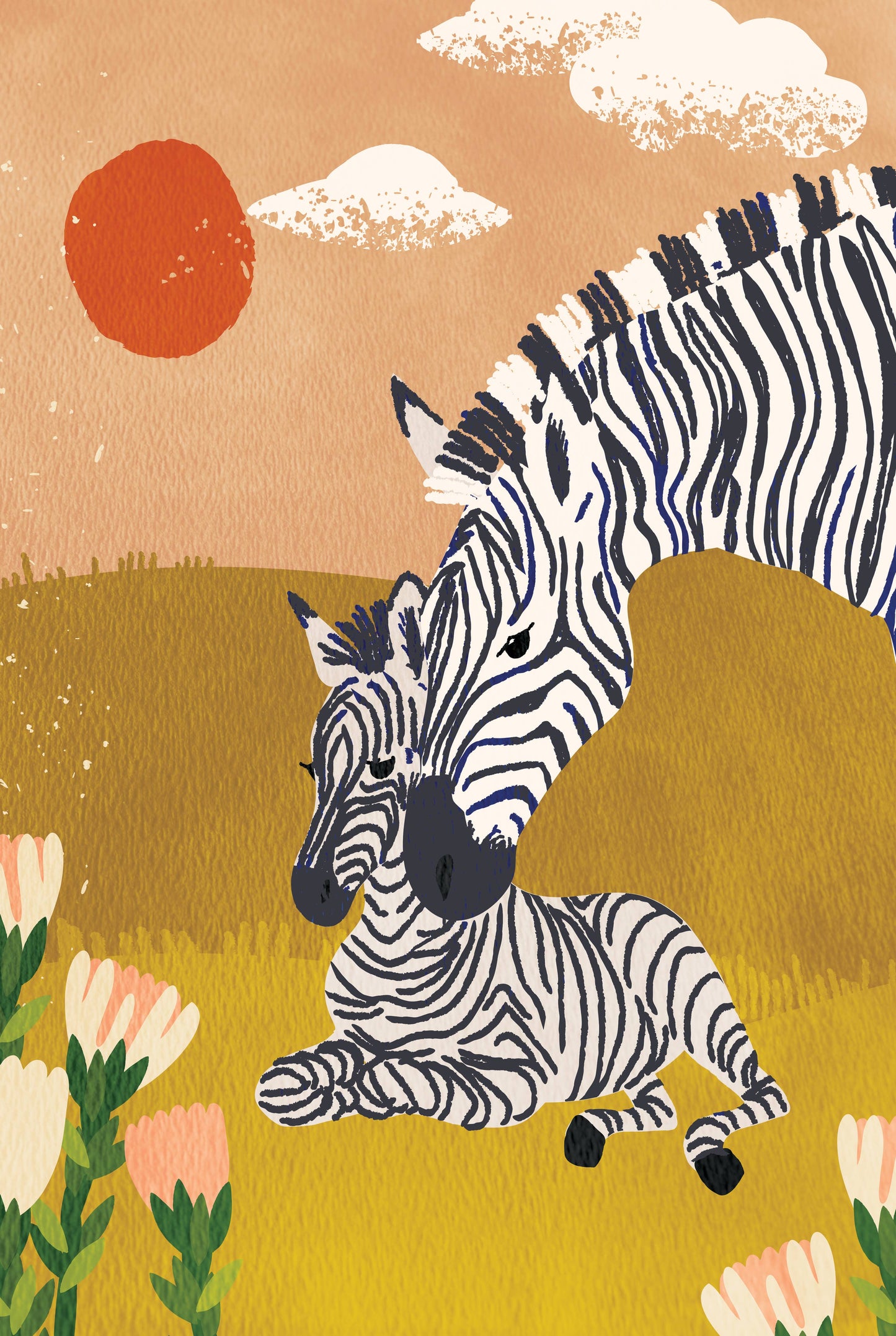 Zebra Family Paint-by-Number Kit for Kids