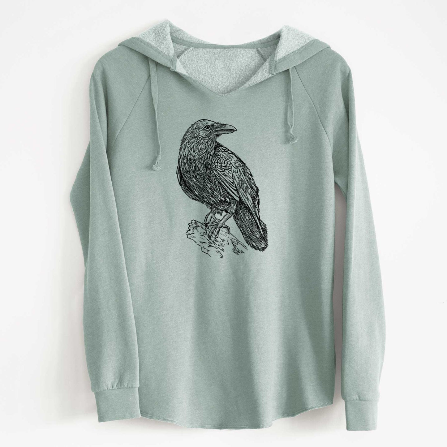 Corvus corax - Common Raven - Cali Wave Hooded Sweatshirt