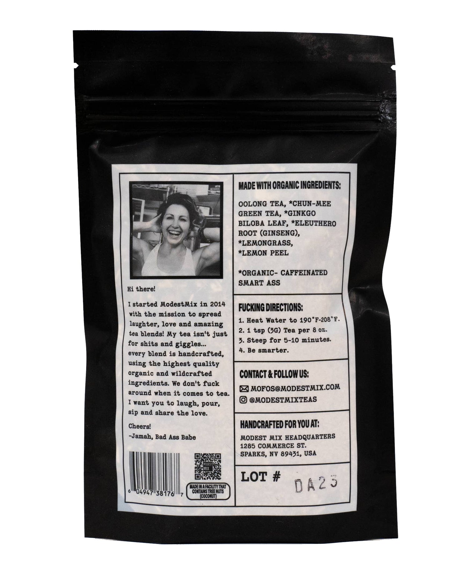 Smart Ass: caffeinated loose leaf tea blend