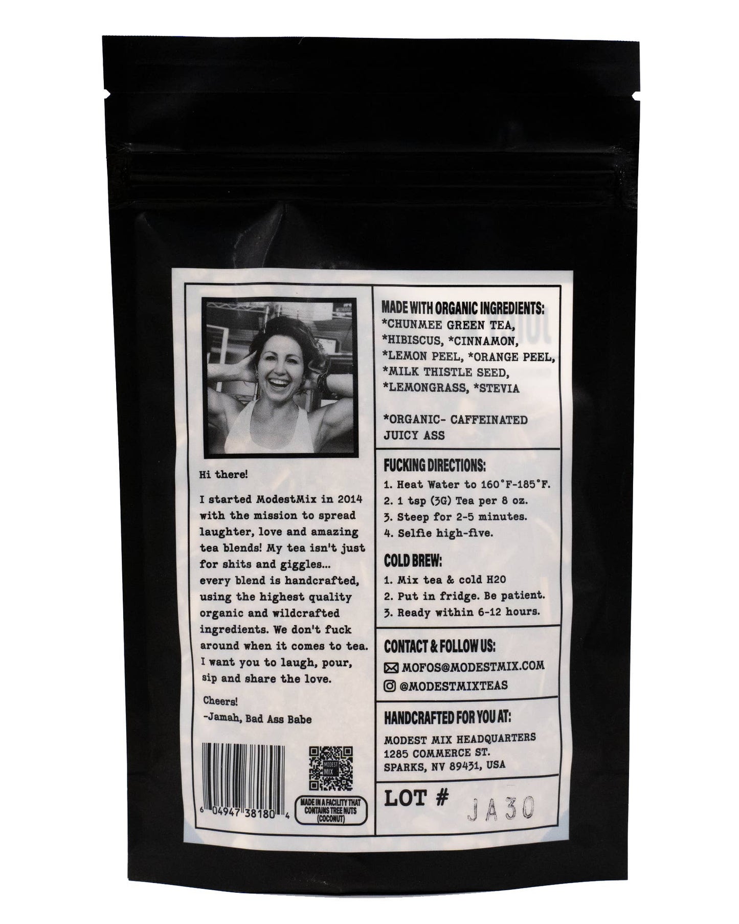 Juicy Ass: refreshing green loose leaf tea blend