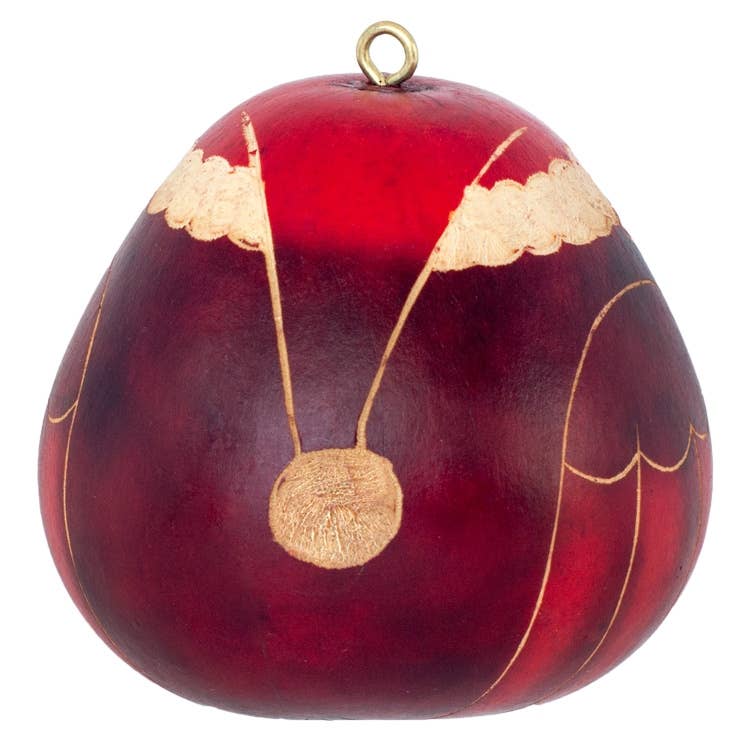 Christmas Owl Mini - Gourd Ornament - Holiday Ornament Decor 2024