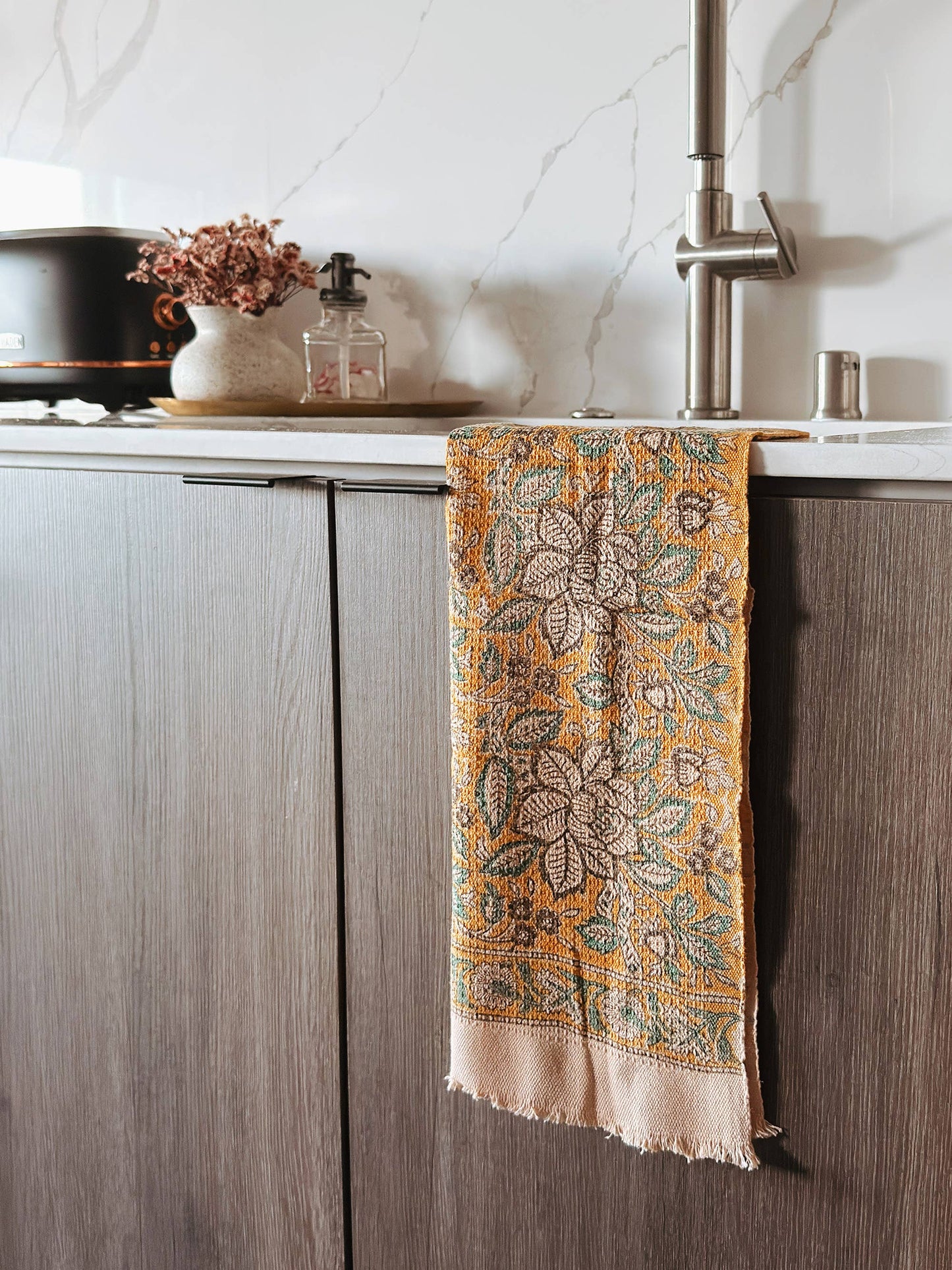Freyja Block Printed Khadi Hand Towels (set of 2)