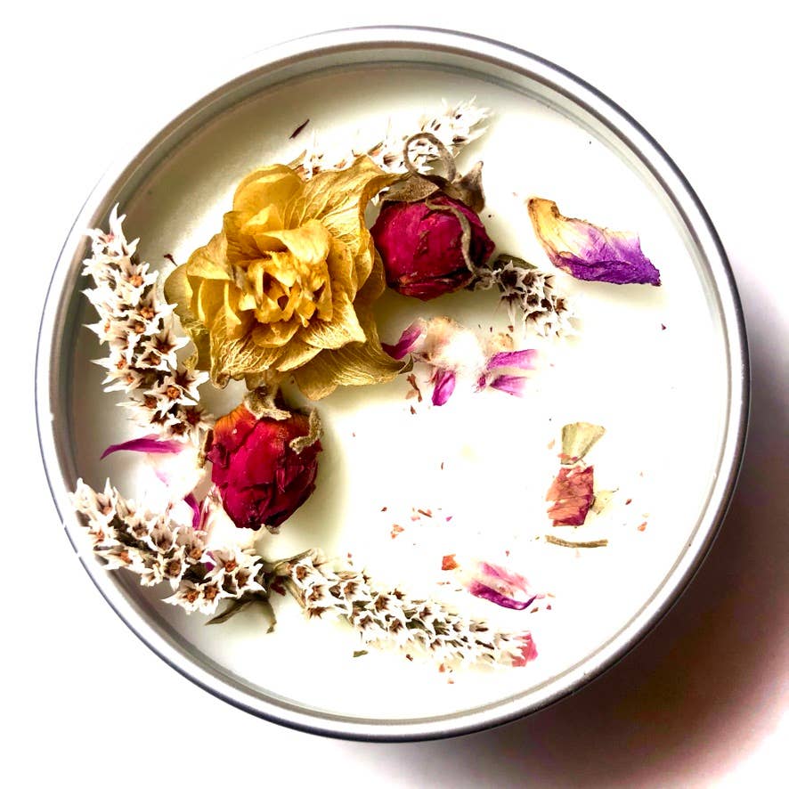 "Powdered Rose´" Botanical Floral Soy Candle