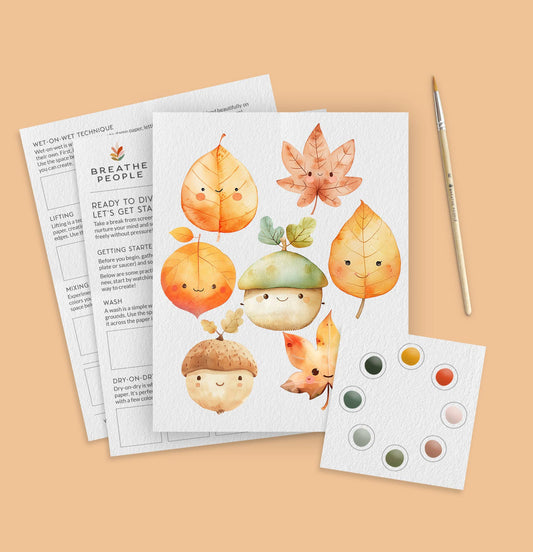 Watercolor Kit- Fall Leaves