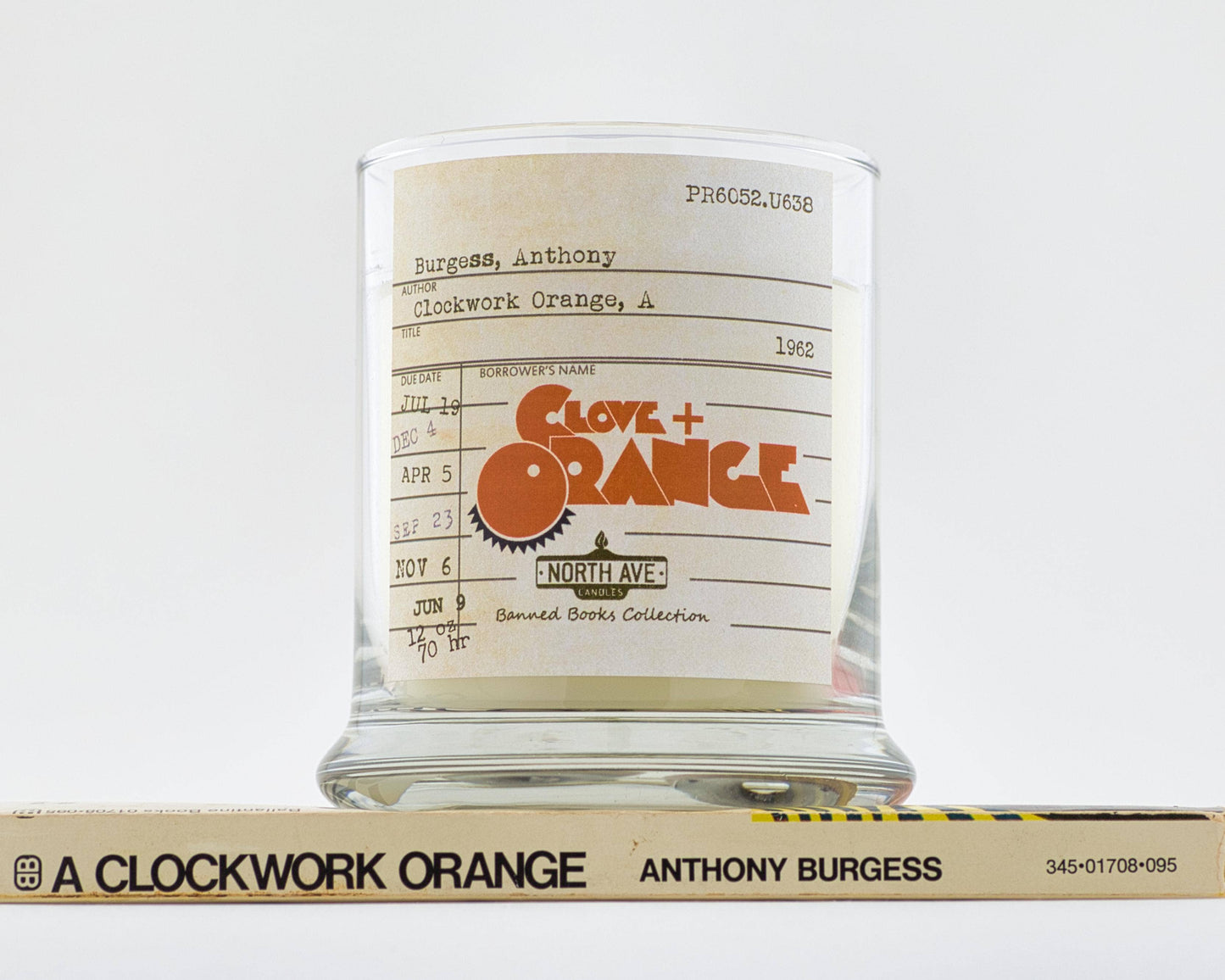 Banned Book Candle / A Clockwork Orange / book themed candle