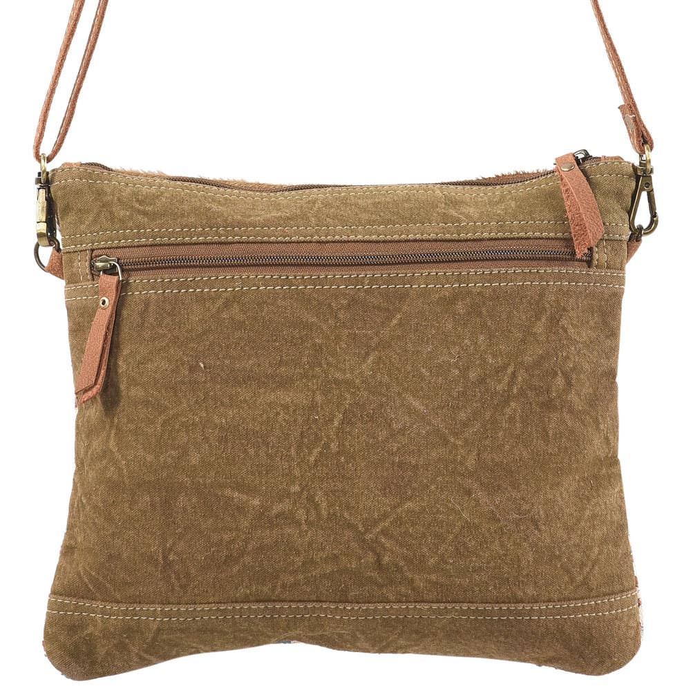 Crossbody With Brown Tones Canvas Rug