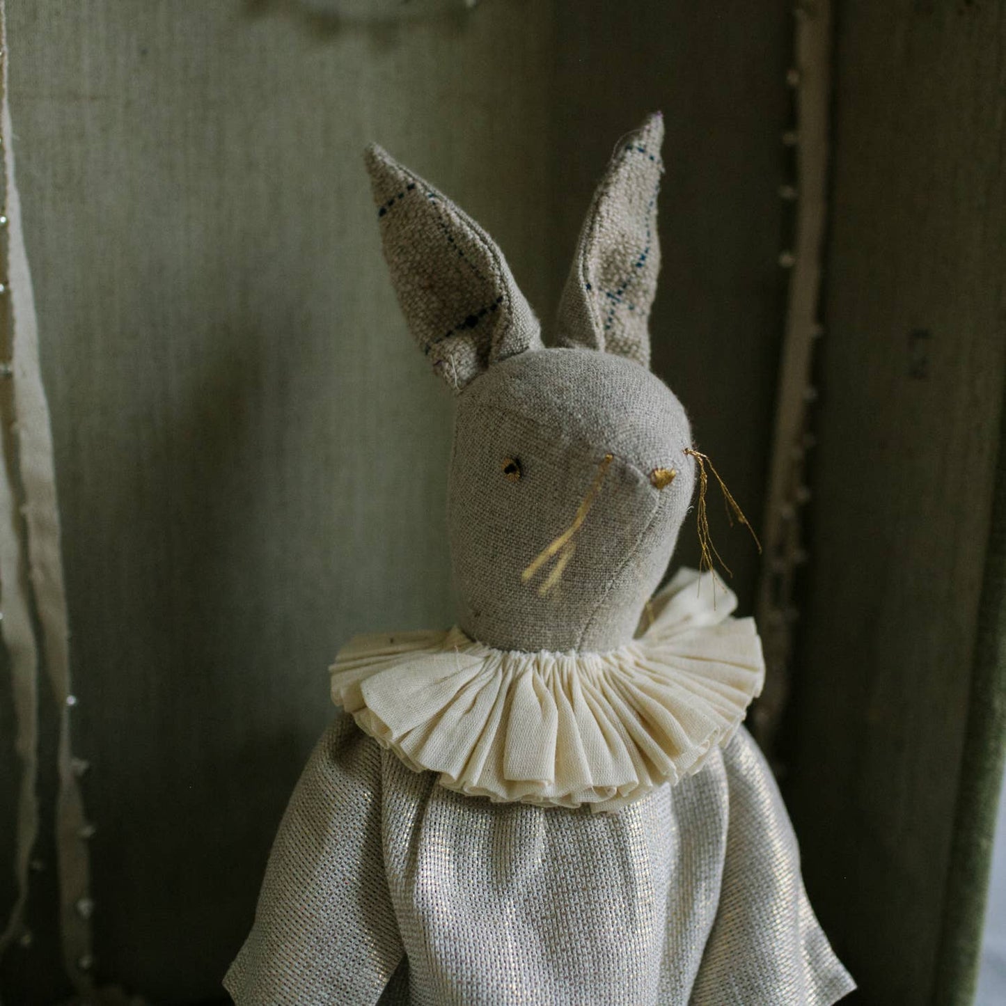 Ruffle Bun Ragdoll - Cotton-filled Art Doll