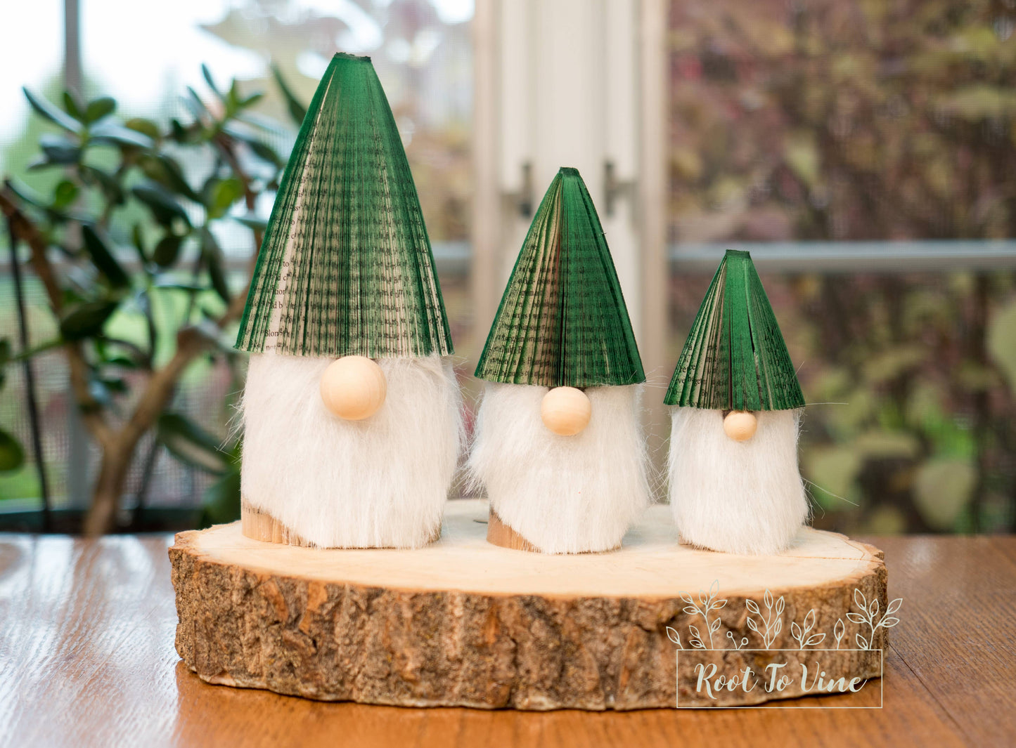 Holiday Book Gnome-Green-Holiday Decor-Christmas-Book Gift