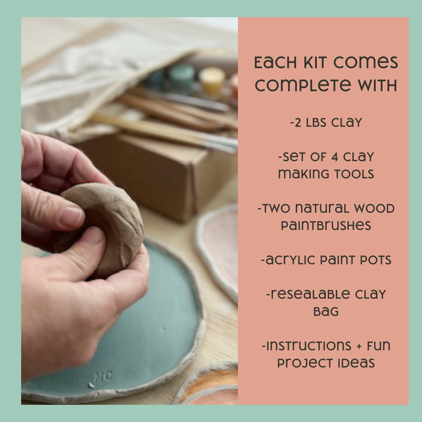 Kids Deluxe Clay Date Activity Kit- Clay Kit for Two
