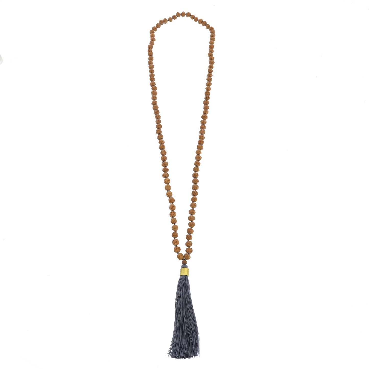 Mala and Tassel Necklace - Stone Blue