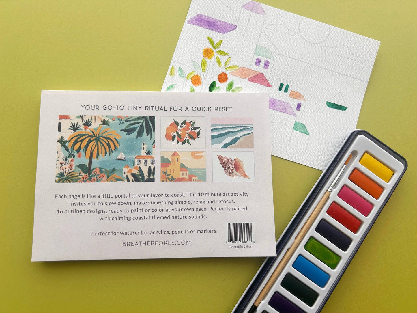 10 Minute Creative Escape Art Book — Coastal Retreat