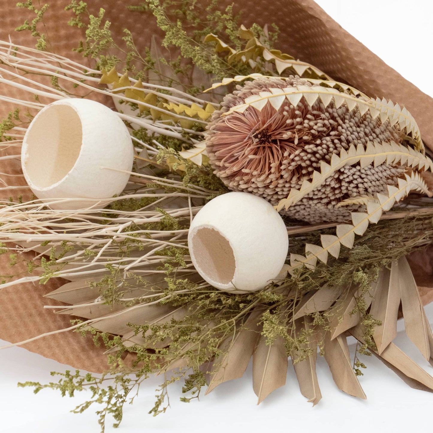 Banksia &  Palm Preserved Bouquet