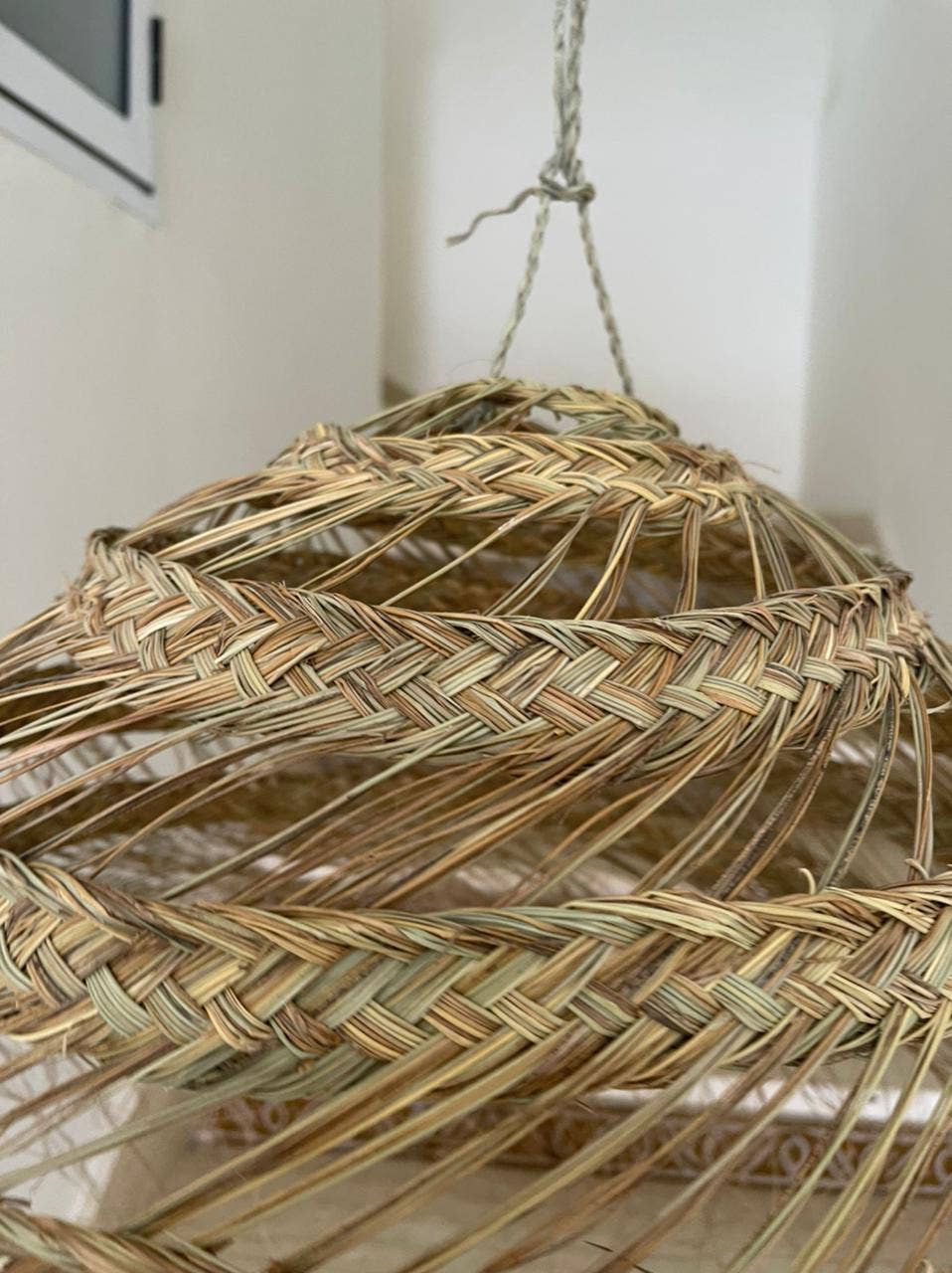 Straw lamp shades, rattan braided pendant light