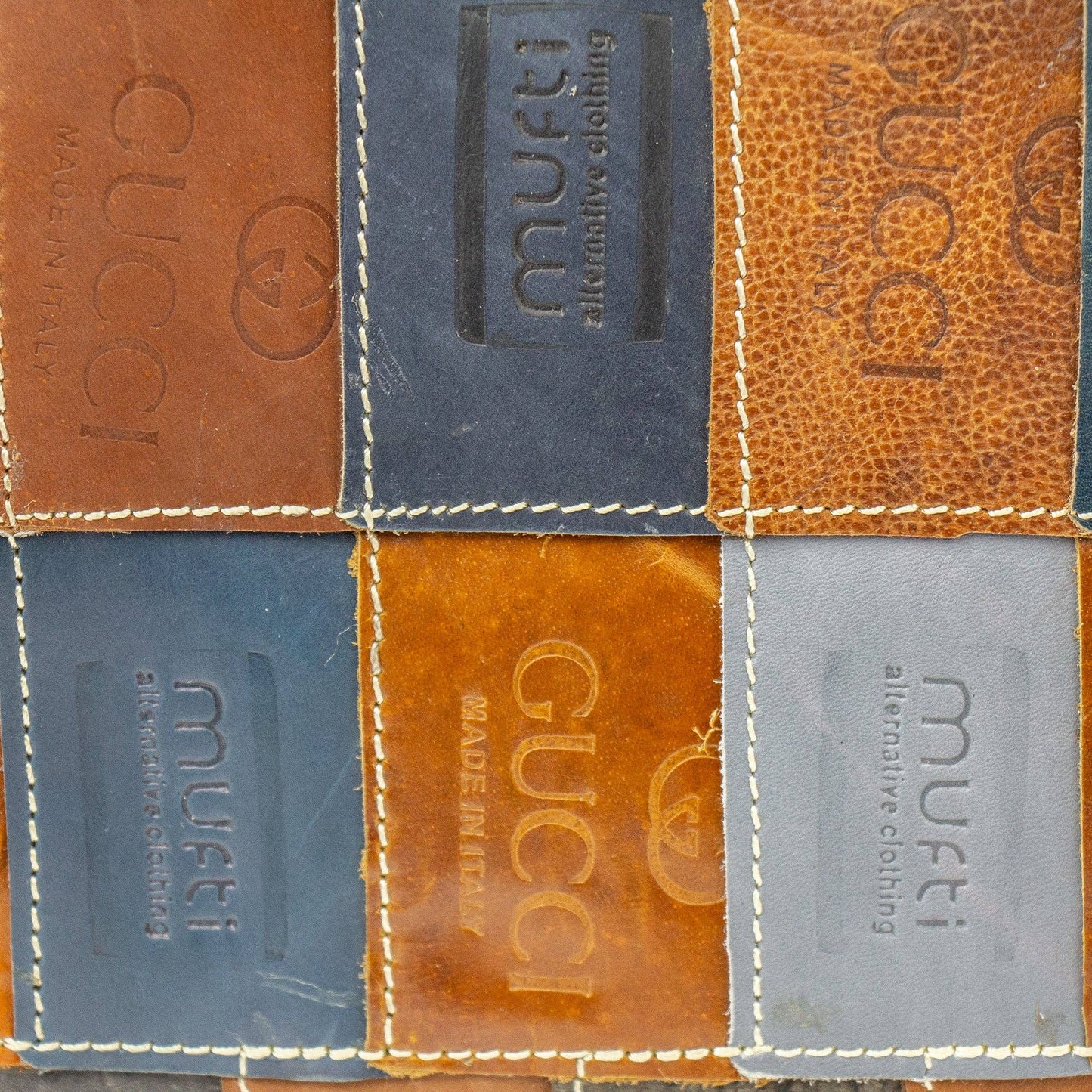 Jean Patch Round Shoulder Bag,  Up-cycled!