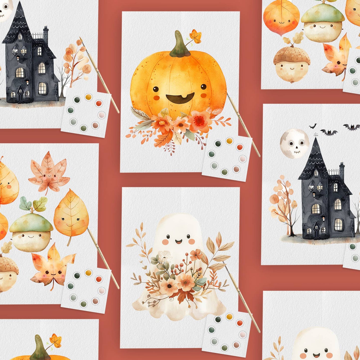 Fall Watercolor Bundle | 8 Bestselling Kits | Save 26%