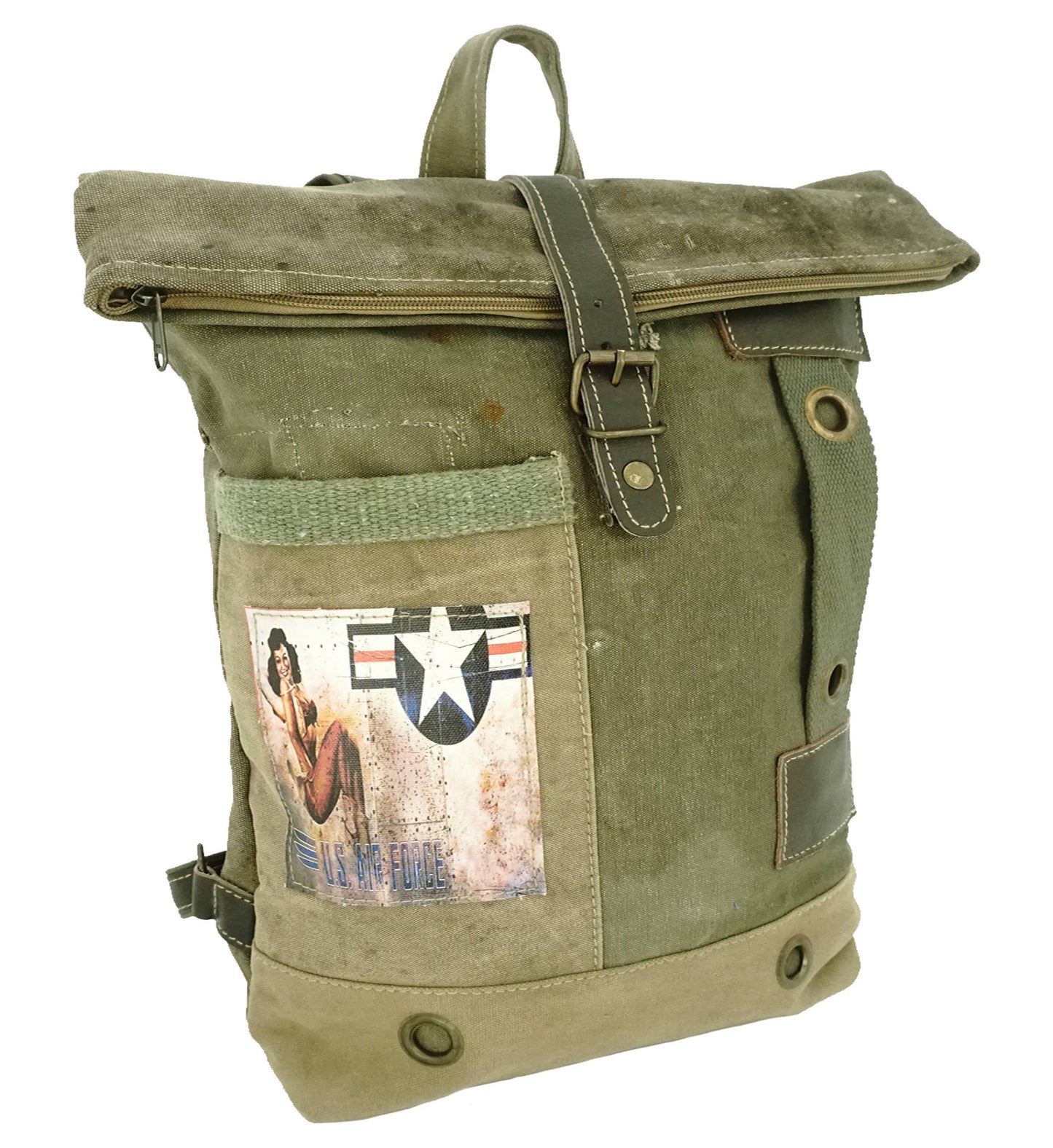 Recycled Military Tent Backpack - US AIR FORCE