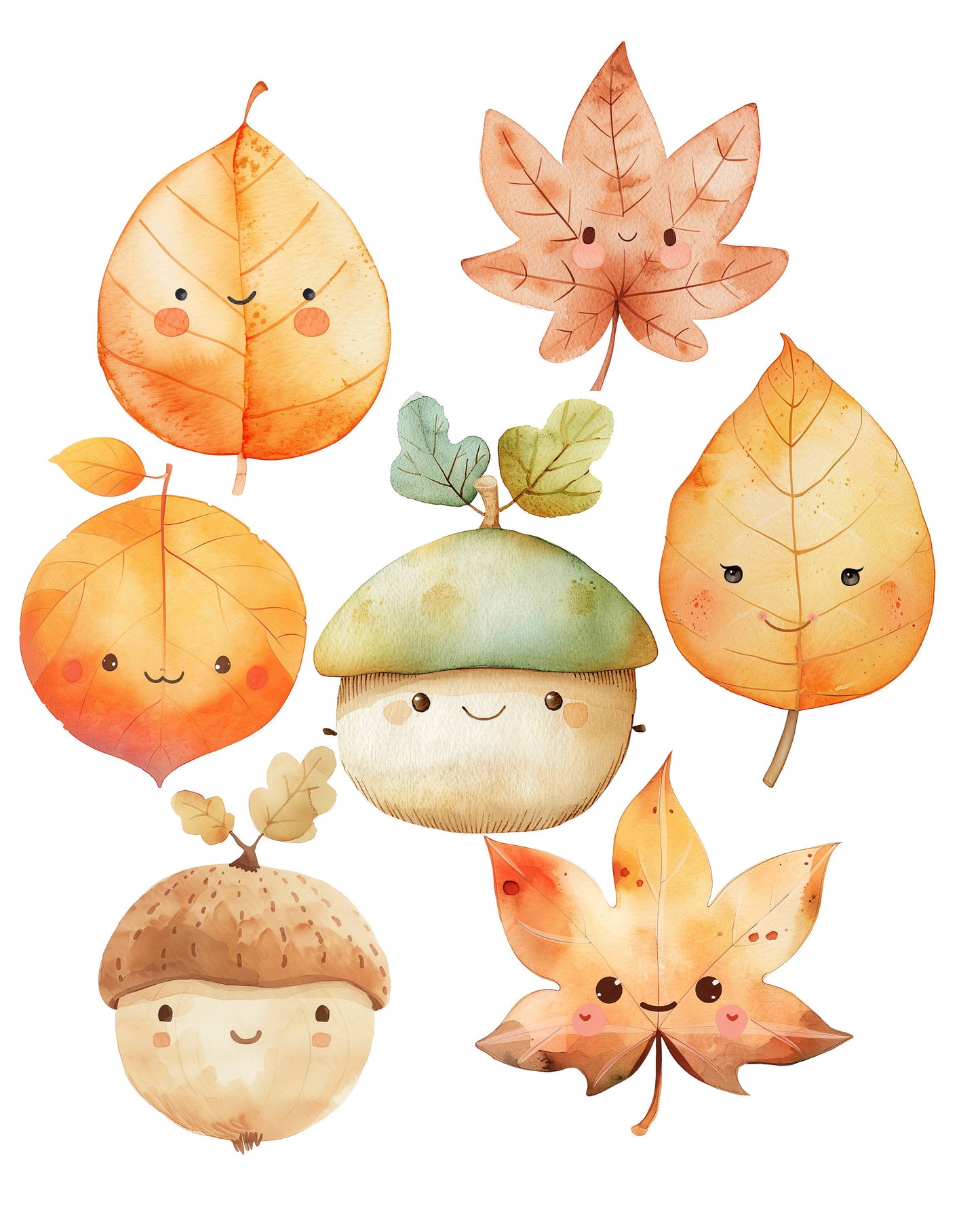 Watercolor Kit- Fall Leaves